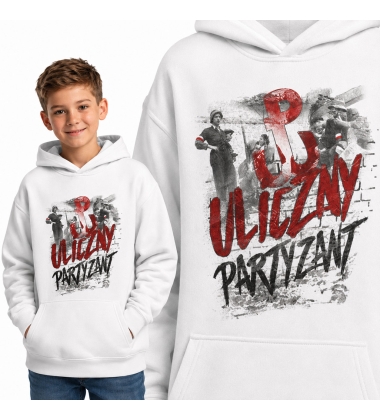 Bluza z kapturem dziecięca Patriotyczna ULICZNY PARTYZANT